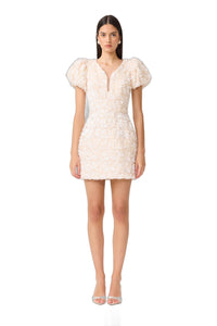 Elliatt Silvana Puff Sleeve Mini Dress Cream