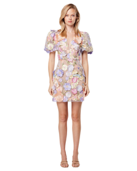 Elliatt 3D Anthea Dress in multi pastel 3D floral, front view