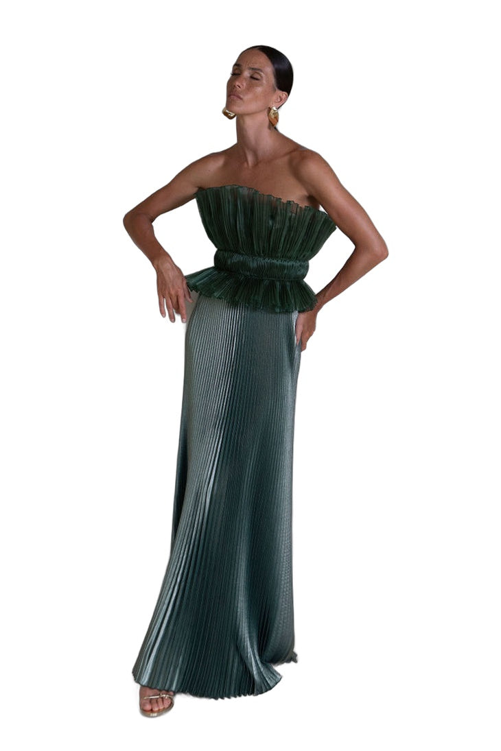 L'idée Masquerade Gown in dark green, view 1