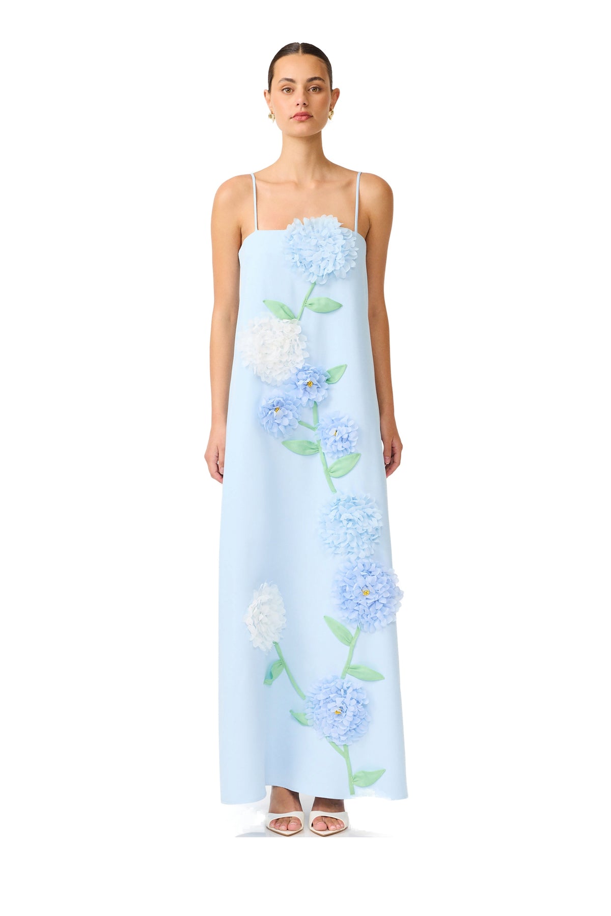 Elliatt Buttercup Embroidered Maxi Dress Blue