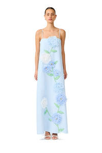 Elliatt Buttercup Embroidered Maxi Dress Blue