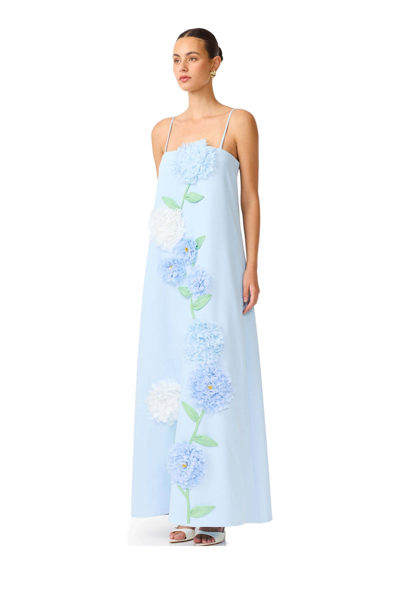 Elliatt Buttercup Embroidered Maxi Dress Blue