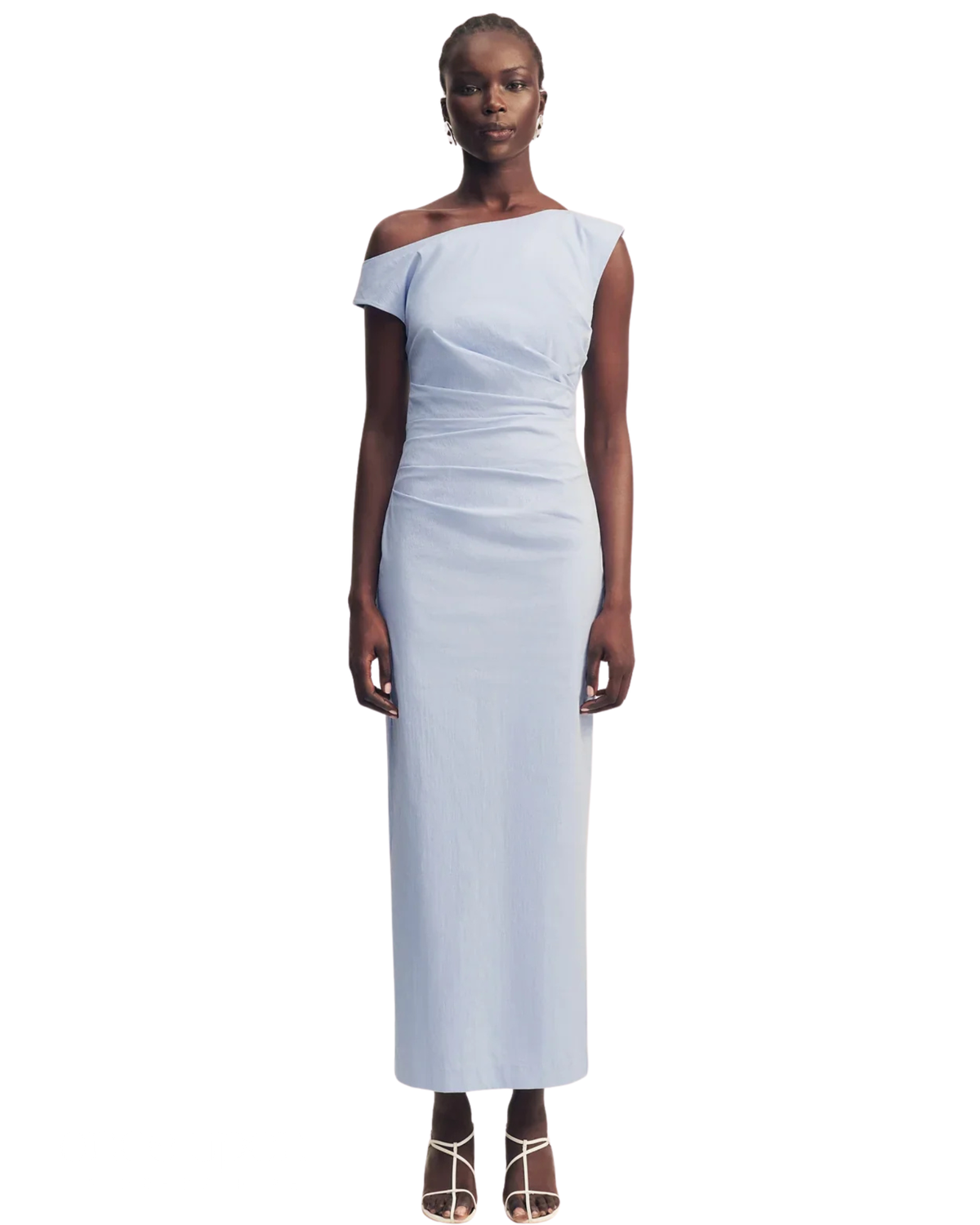 Shona Joy Campbell Off Shoulder Maxi Dress Cornflower Blue