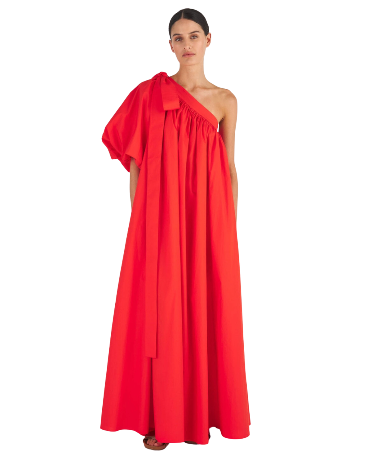 Oroton One Shoulder Red Maxi Gown
