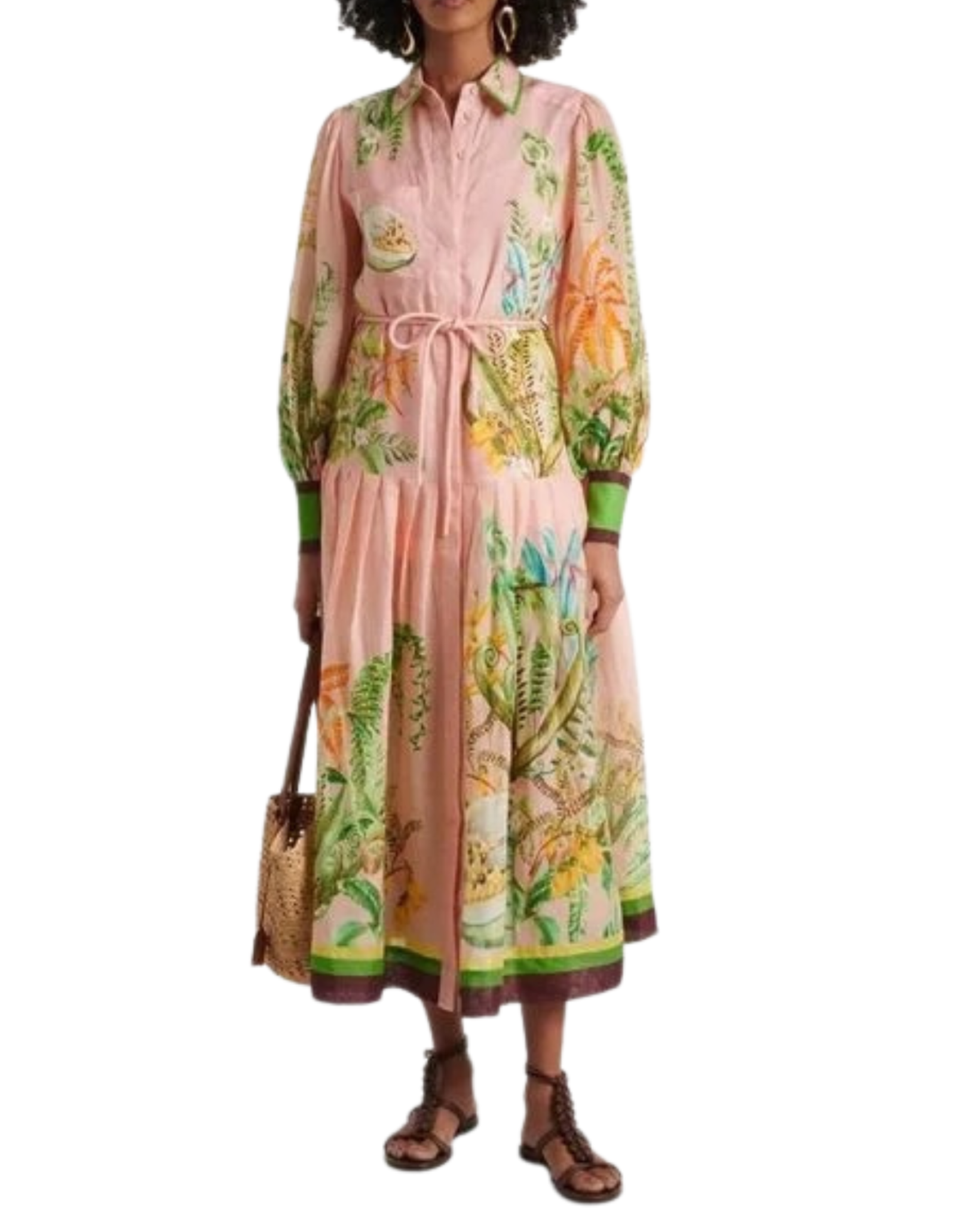 Alemais Papaya Shirt Dress