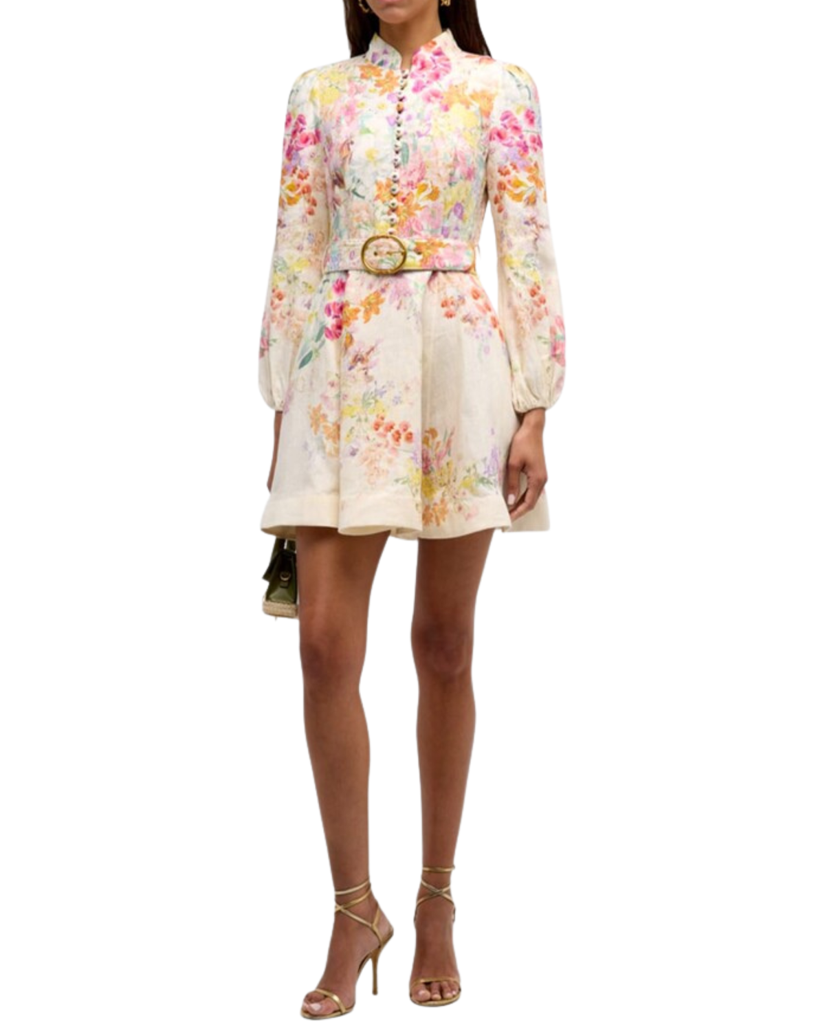 Zimmermann Natura Buttoned Mini Dress