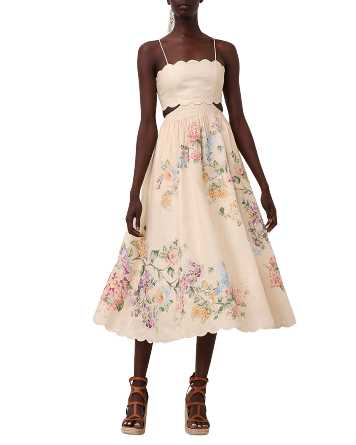 Zimmermann Halliday Scallop Midi Dress