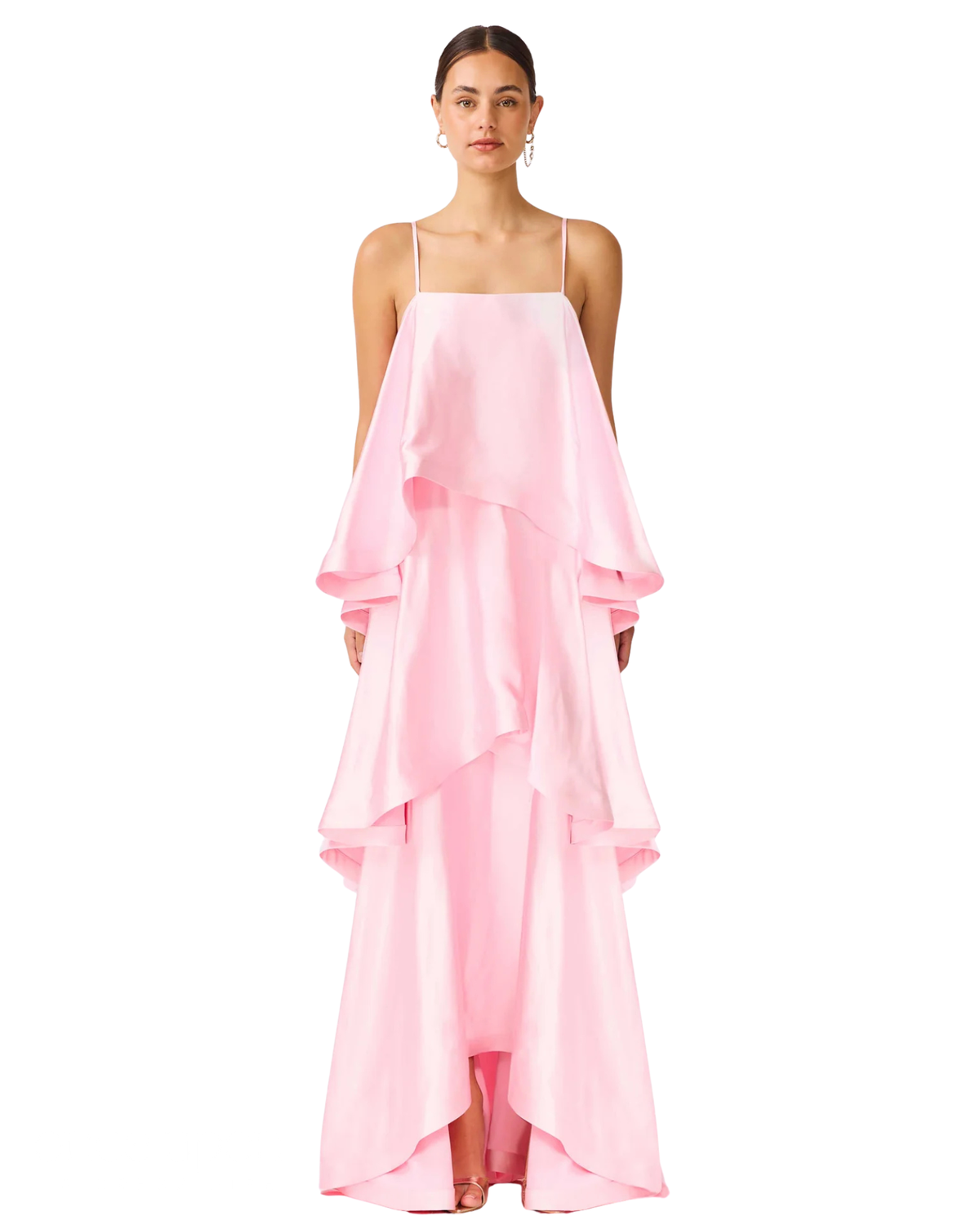 Elliatt Tilly Tiered Maxi Dress Pale Pink