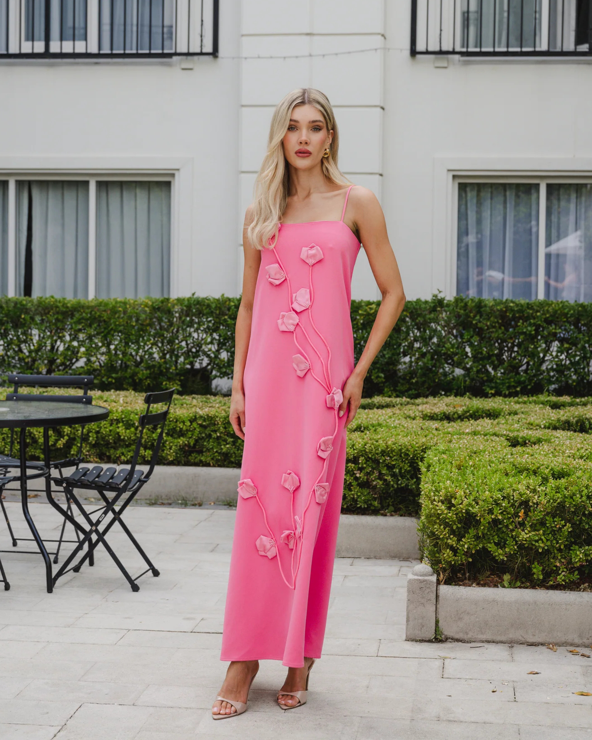 Elliatt Nolana Floral Applique Gown Pink