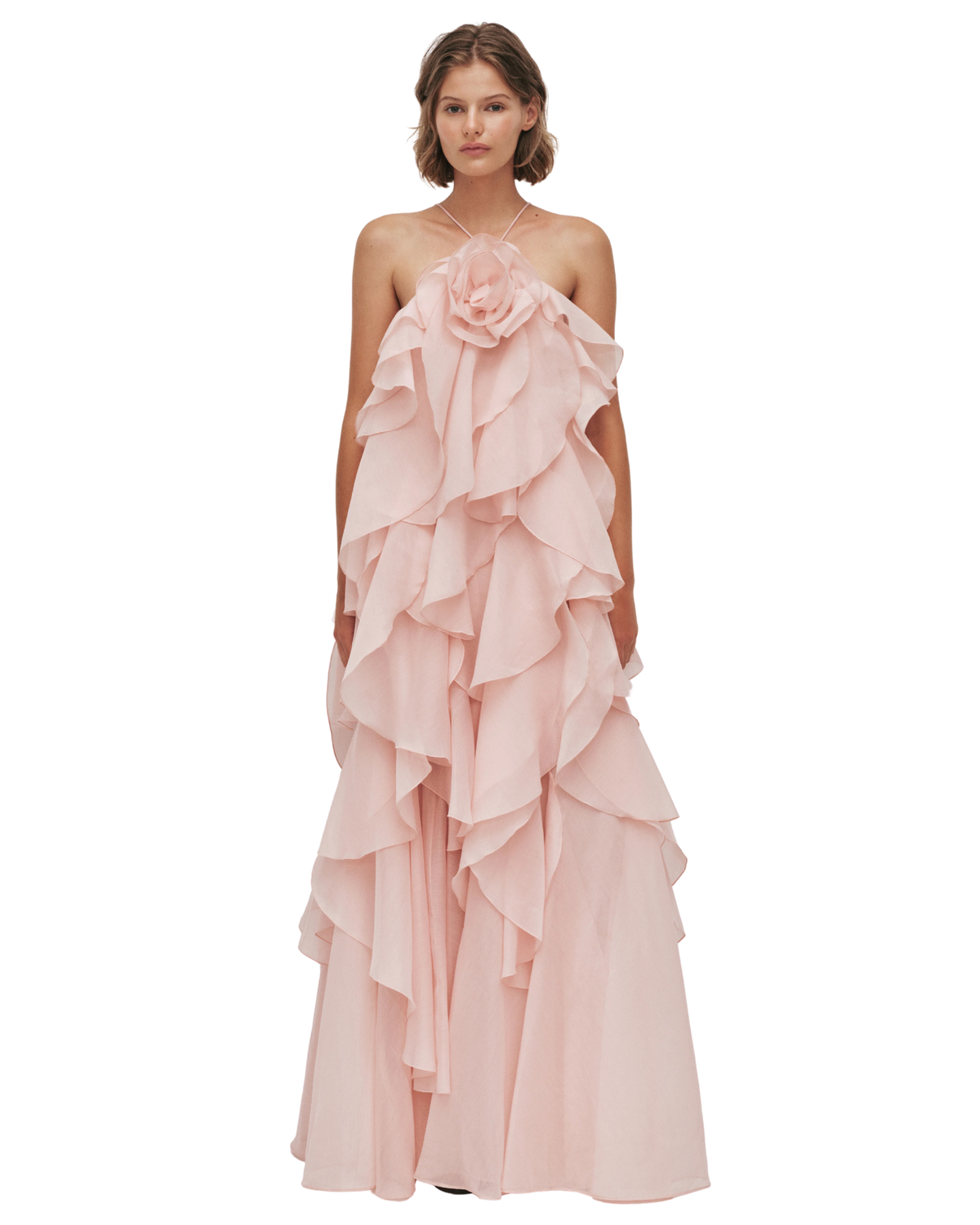 Aje Pandorea Layered Maxi Dress Pastel Pink