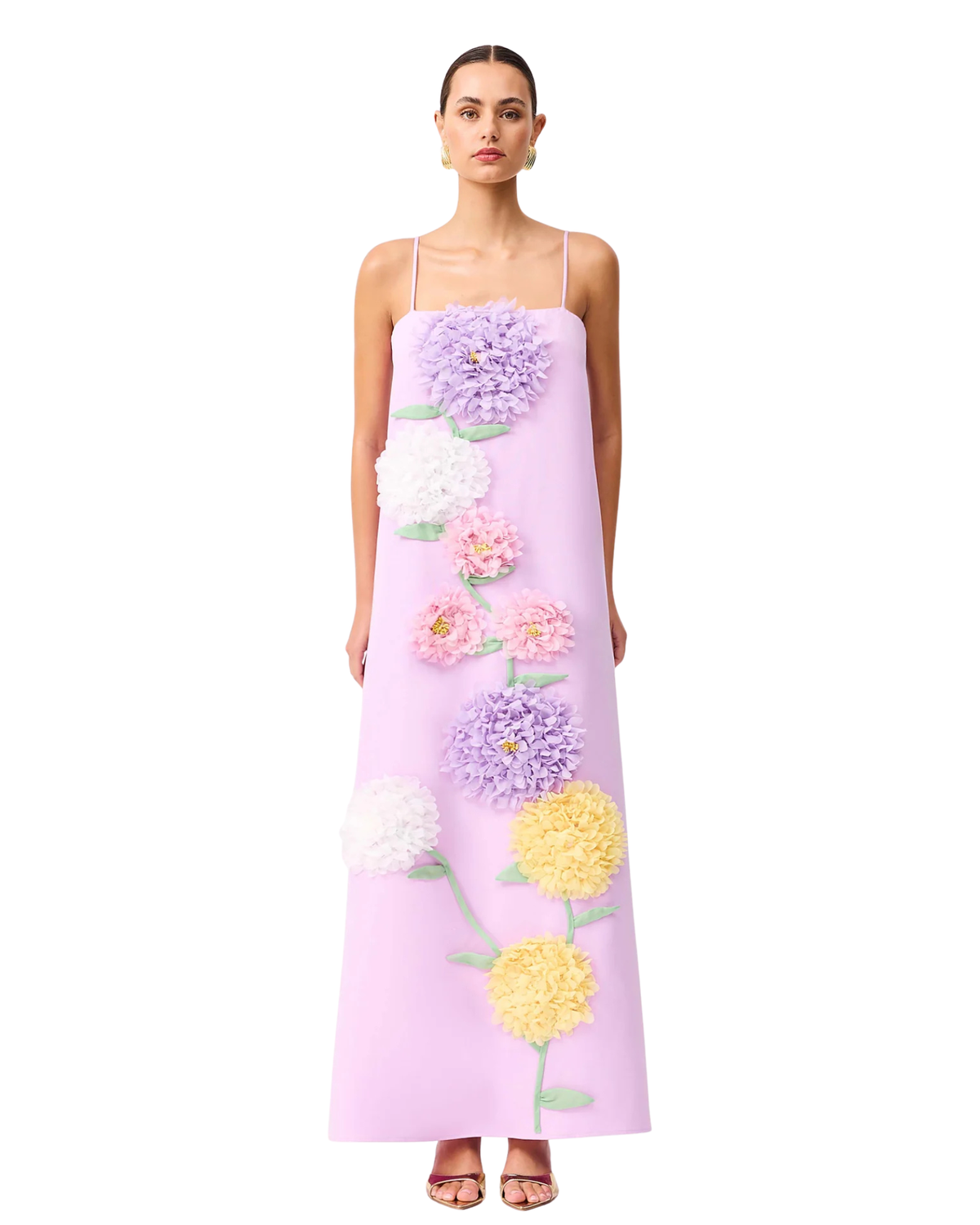 Elliatt Buttercup Embroidered Maxi Dress Purple