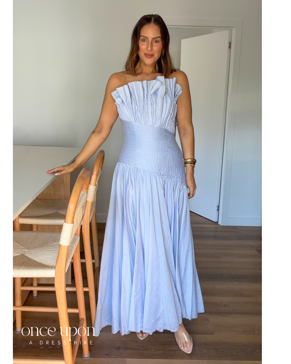 Aje Aquiline Gown French Blue