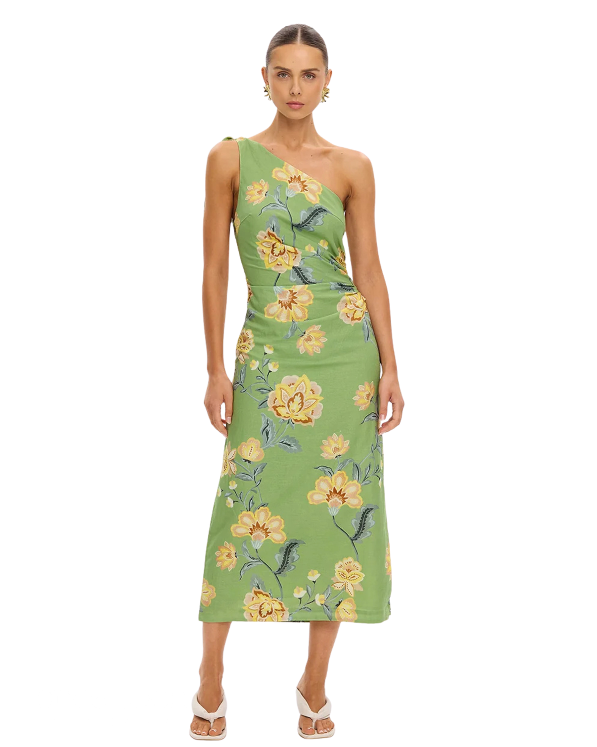 Kivari Eve One Shoulder Midi Dress