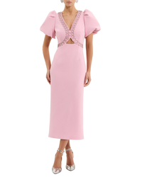 Rebecca Vallance Cava Midi Dress Pink
