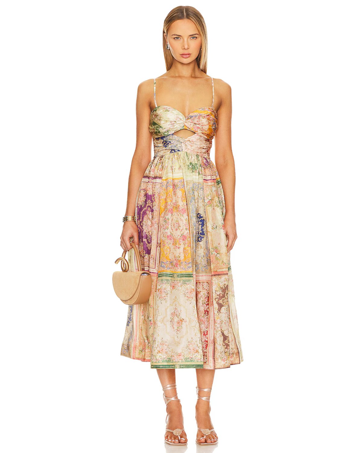 Zimmermann August Tie Front Midi Dress