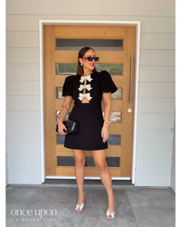 Rebecca Vallance Juliana Puff Sleeve Mini Dress Black