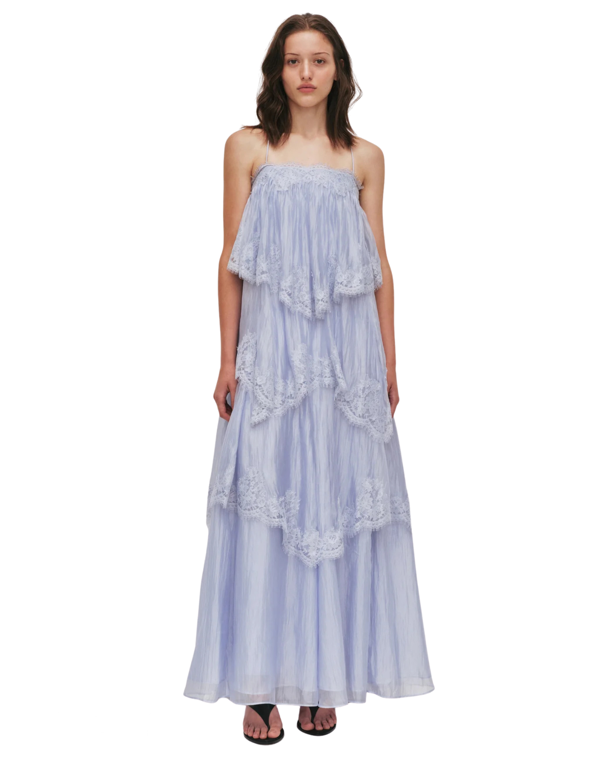 Aje Ophelia Lace Gown French Blue