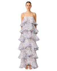 Elliatt Rosaria Tiered Gown Purple Floral