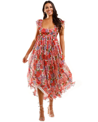 Zimmermann Poppy Frill Edge Midi Dress