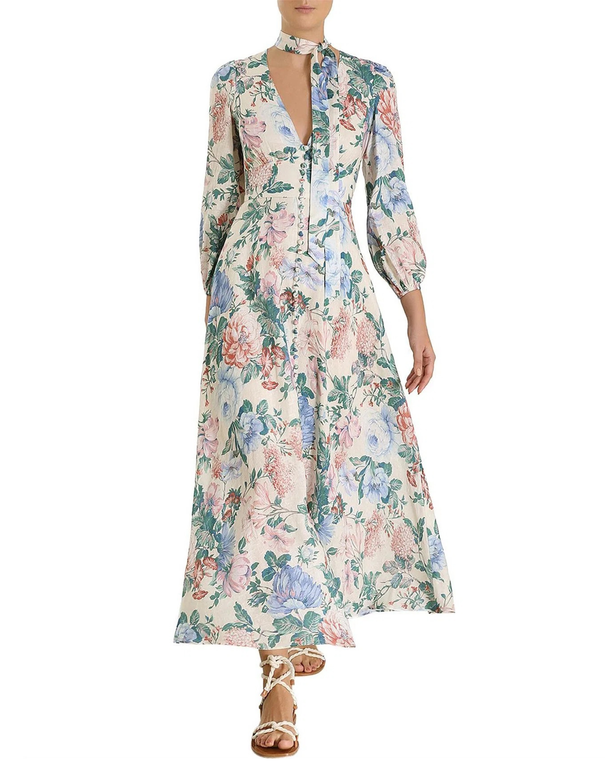 Zimmermann Verity Plunge Long Dress