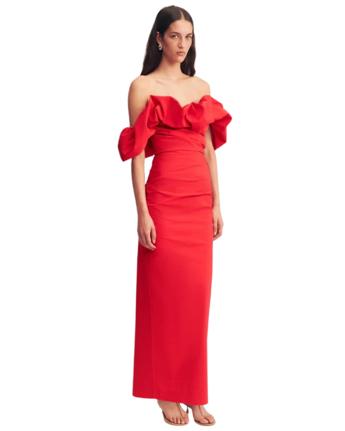 Shona Joy Campbell Off Shoulder Bubble Maxi Dress