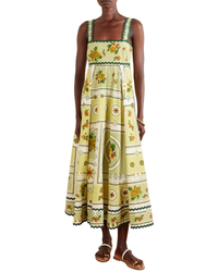 Alemais Dixie Summer Dress Green/ Yellow Floral