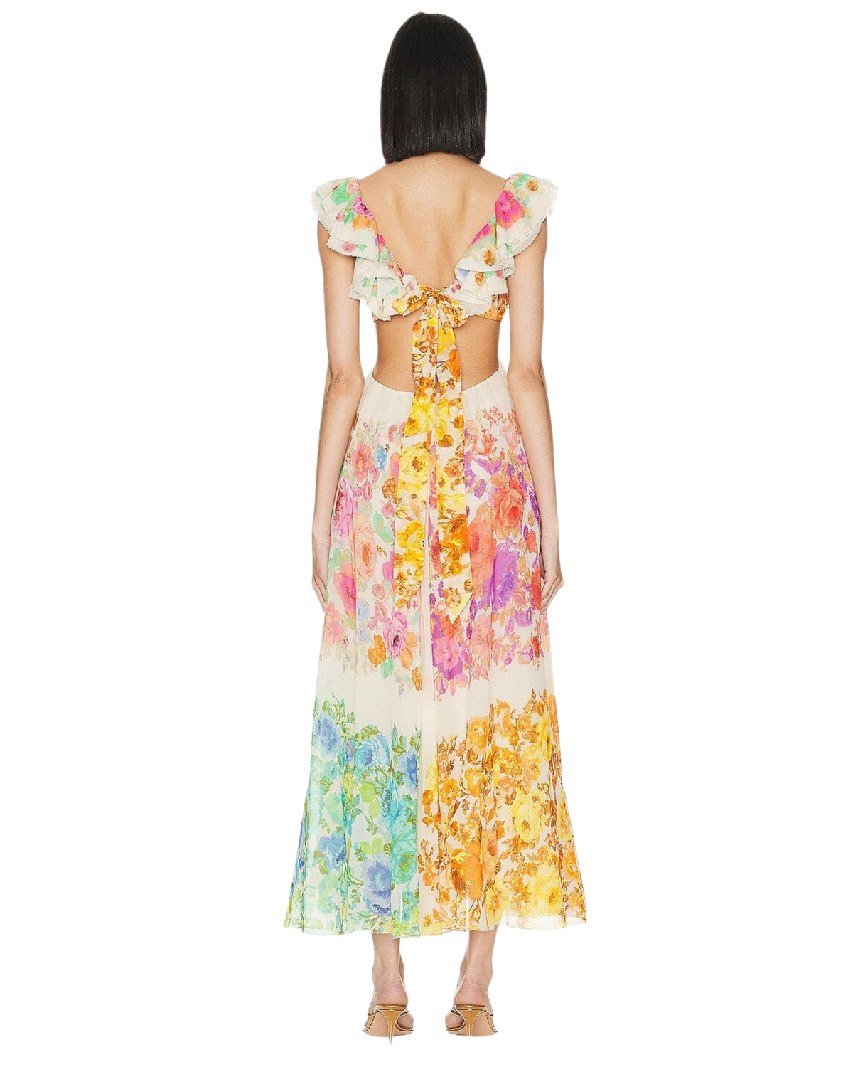 Zimmermann Raie Frill Shoulder Dress