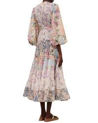 Zimmermann Halliday Tiered Wrap Midi Dress