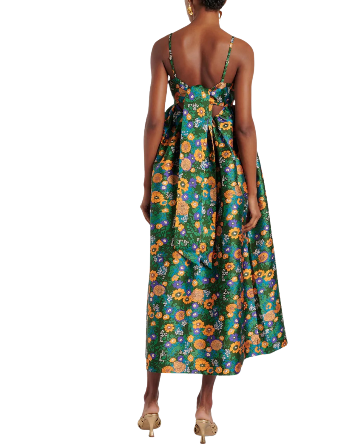 Alemais Carmine Tie Back Midi Dress