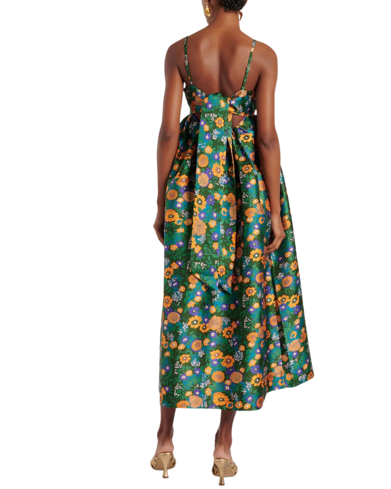 Alemais Carmine Tie Back Midi Dress