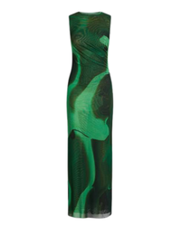 Scanlan Theodore Italian Watercolour Dress Green