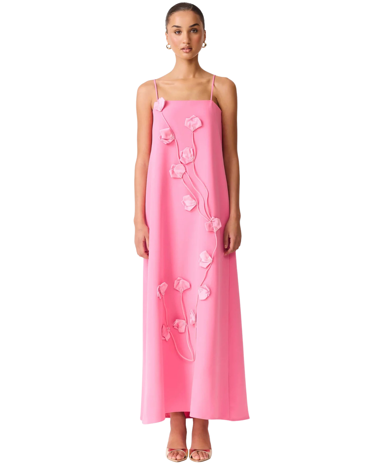 Elliatt Nolana Floral Applique Gown Pink