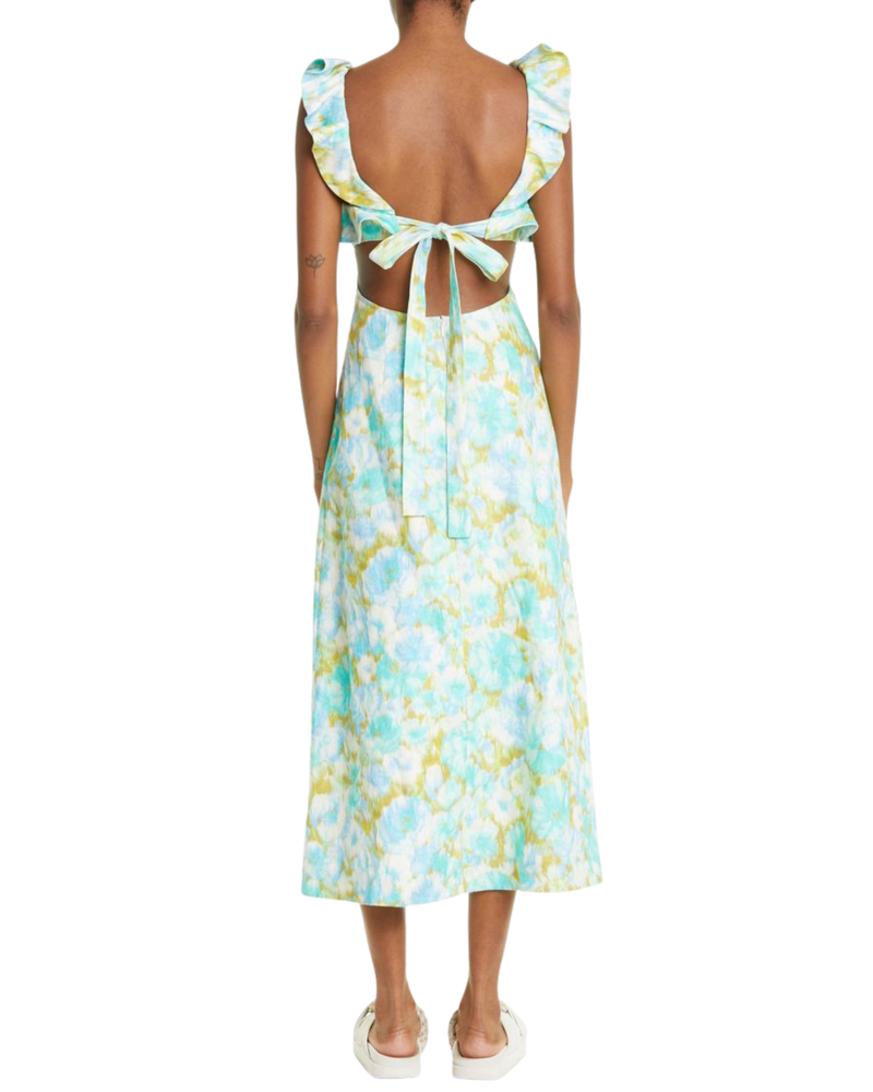 Zimmermann High Tide Frill Midi Dress