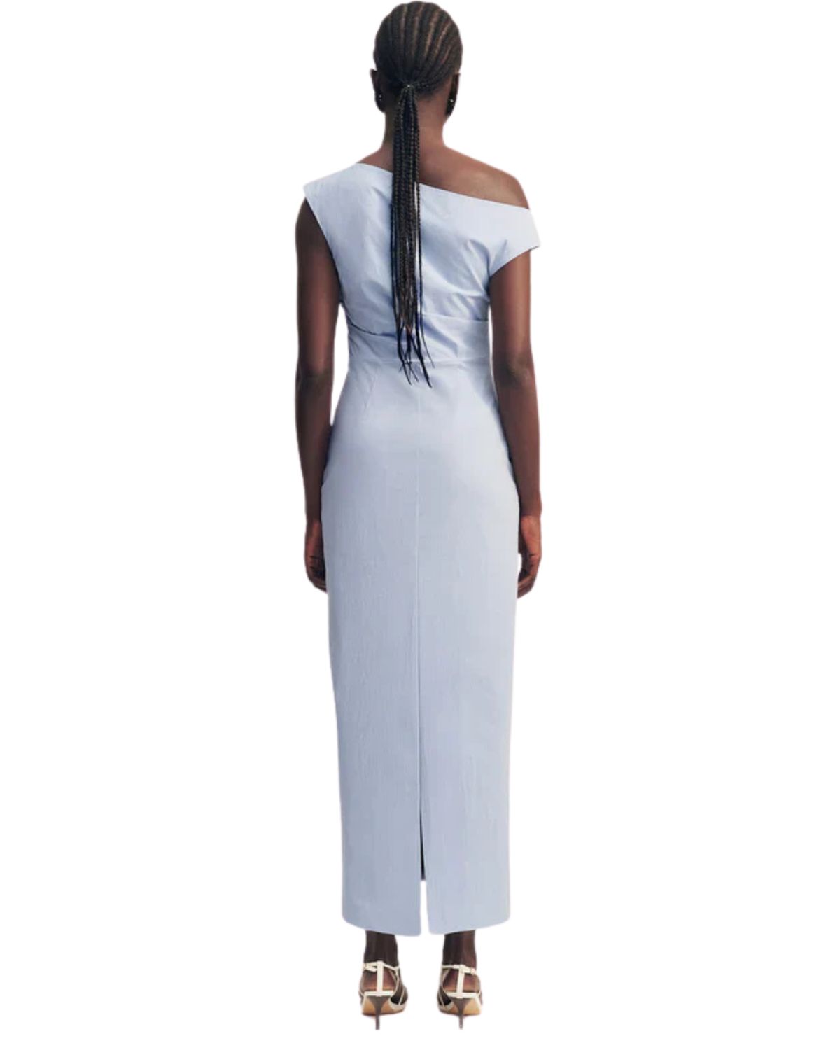 Shona Joy Campbell Off Shoulder Maxi Dress Cornflower Blue