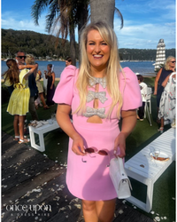 Rebecca Vallance Juliana Puff Sleeve Mini Dress Pink