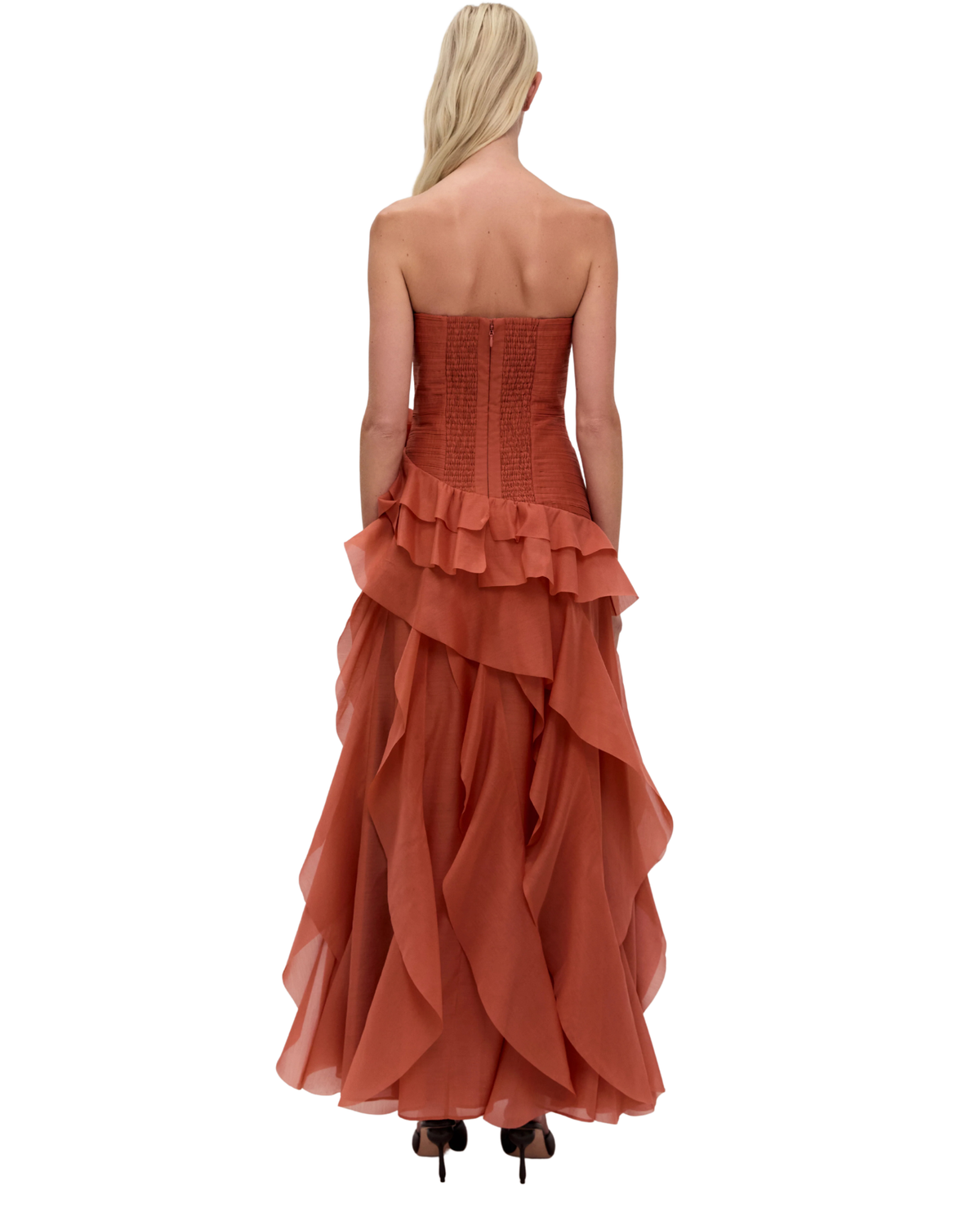 Aje Canyon Gown Coral Clay