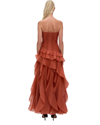 Aje Canyon Gown Coral Clay
