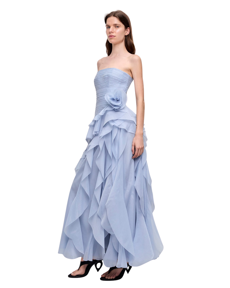 Aje Canyon Gown Cloud Blue
