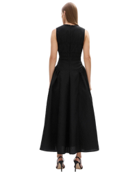 Rachel Gilbert Sophia Midi Dress Black