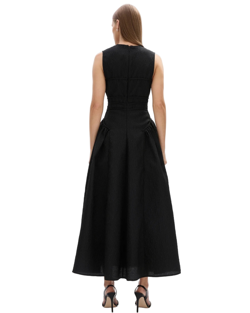 Rachel Gilbert Sophia Midi Dress Black