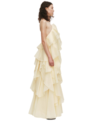 Aje Pandorea Layered Maxi Dress Butter Yellow
