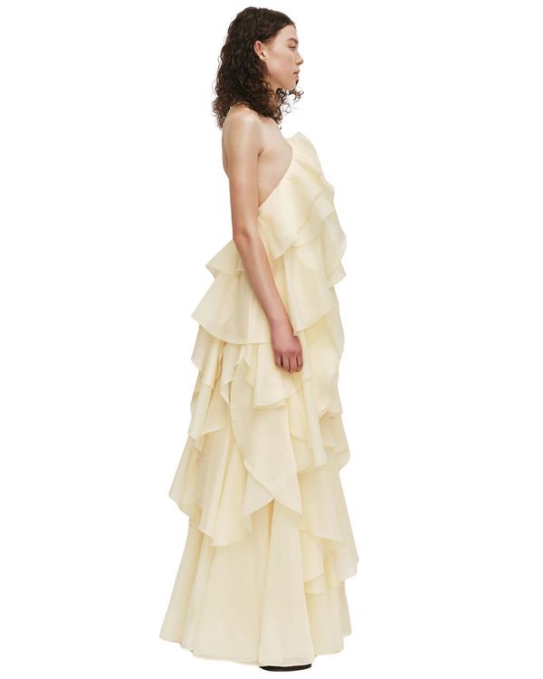 Aje  Aje Pandorea Layered Maxi Dress Butter Yellow  Once Upon A Dress Hire