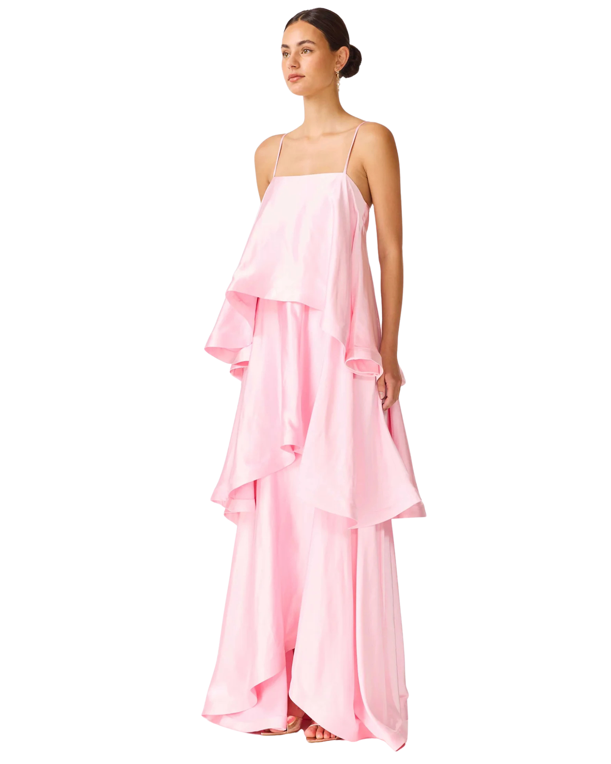 Elliatt Tilly Tiered Maxi Dress Pale Pink