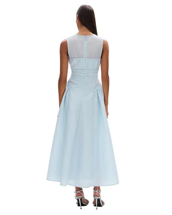 Rachel Gilbert Sophia Midi Dress Sky Blue