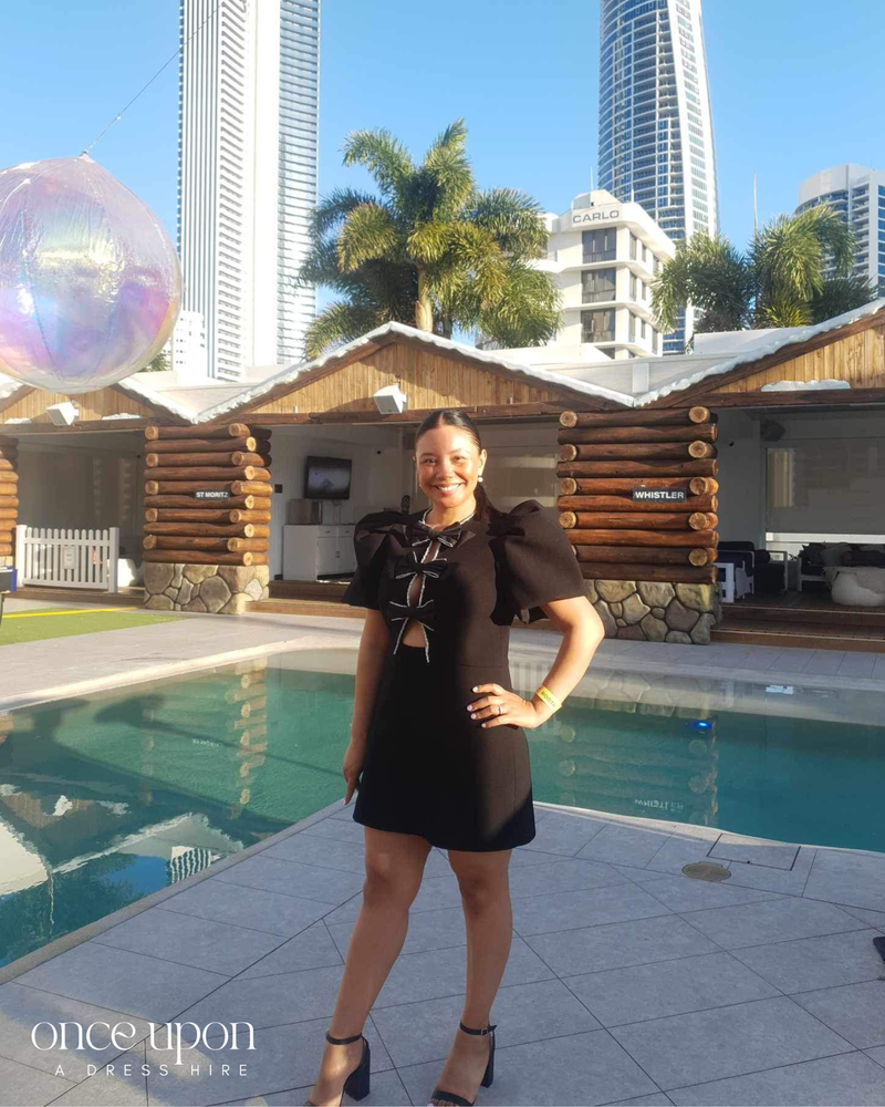 Rebecca Vallance Katie Mini Dress Black