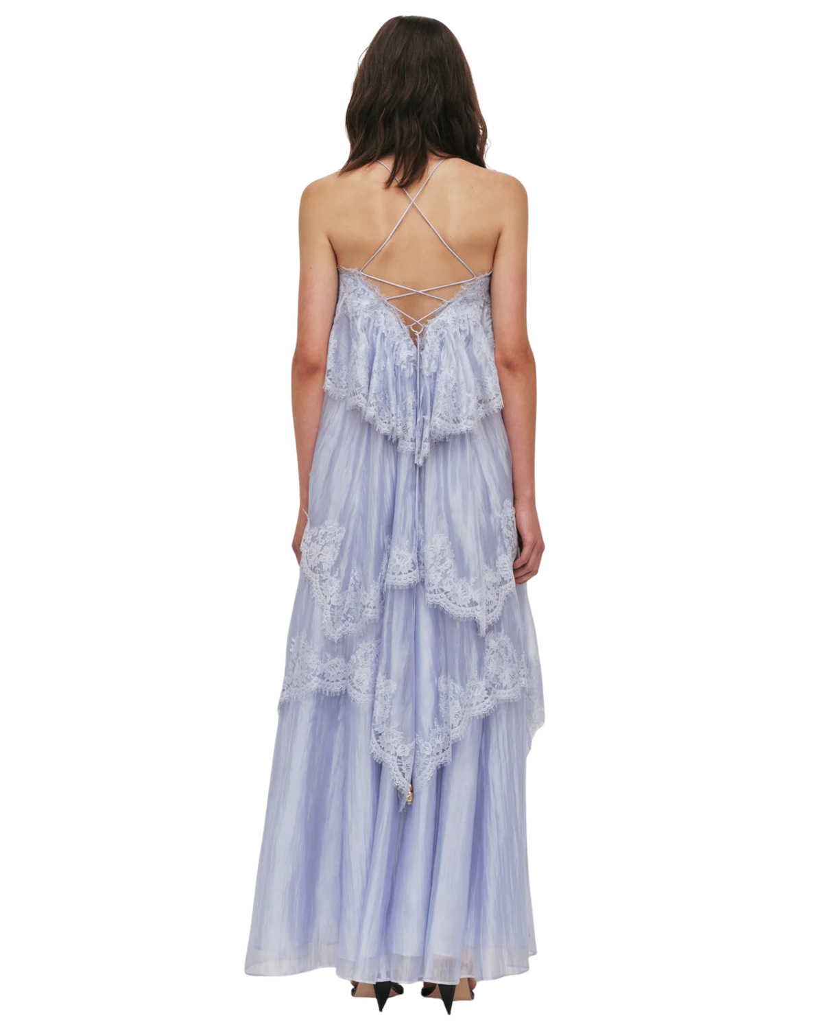 Aje Ophelia Lace Gown French Blue