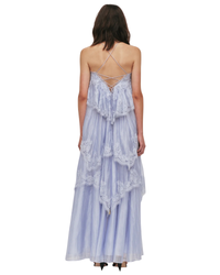 Aje Ophelia Lace Gown French Blue