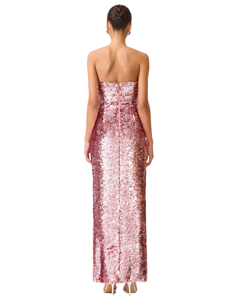 Elliatt Alissa Sequin Strapless Gown Pink