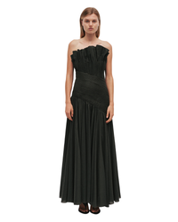 Aje Aquiline Gown Hunter Green