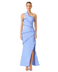 Elliatt Floriana Asymmetric Gown Cornflower Blue